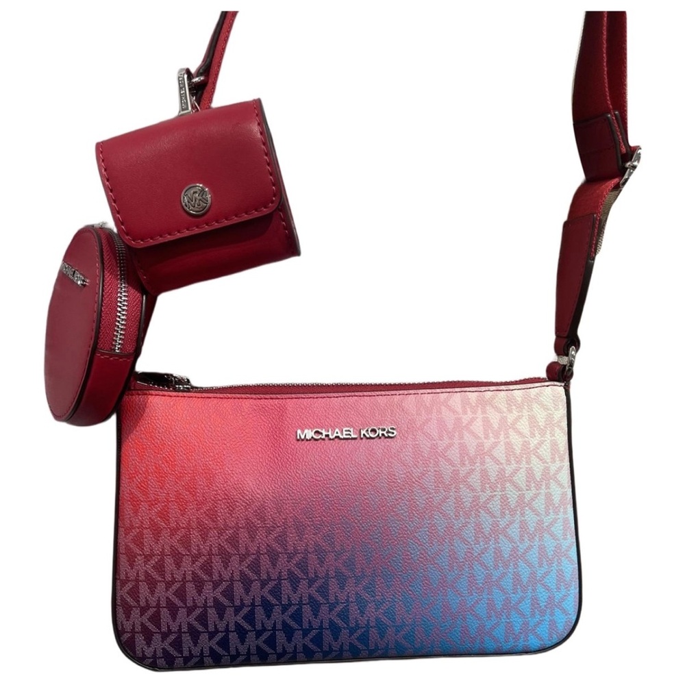 MICHAEL KORS Jet Set Sm Ombré Signature Logo Crossbody Case Apple AirPods Pro